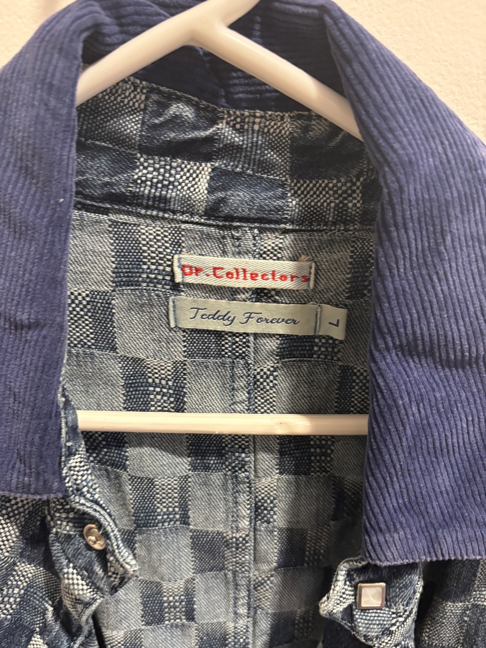 NWOT Dr. Collectors Teddy Forever Checkered Jacket L - Picture 3 of 3
